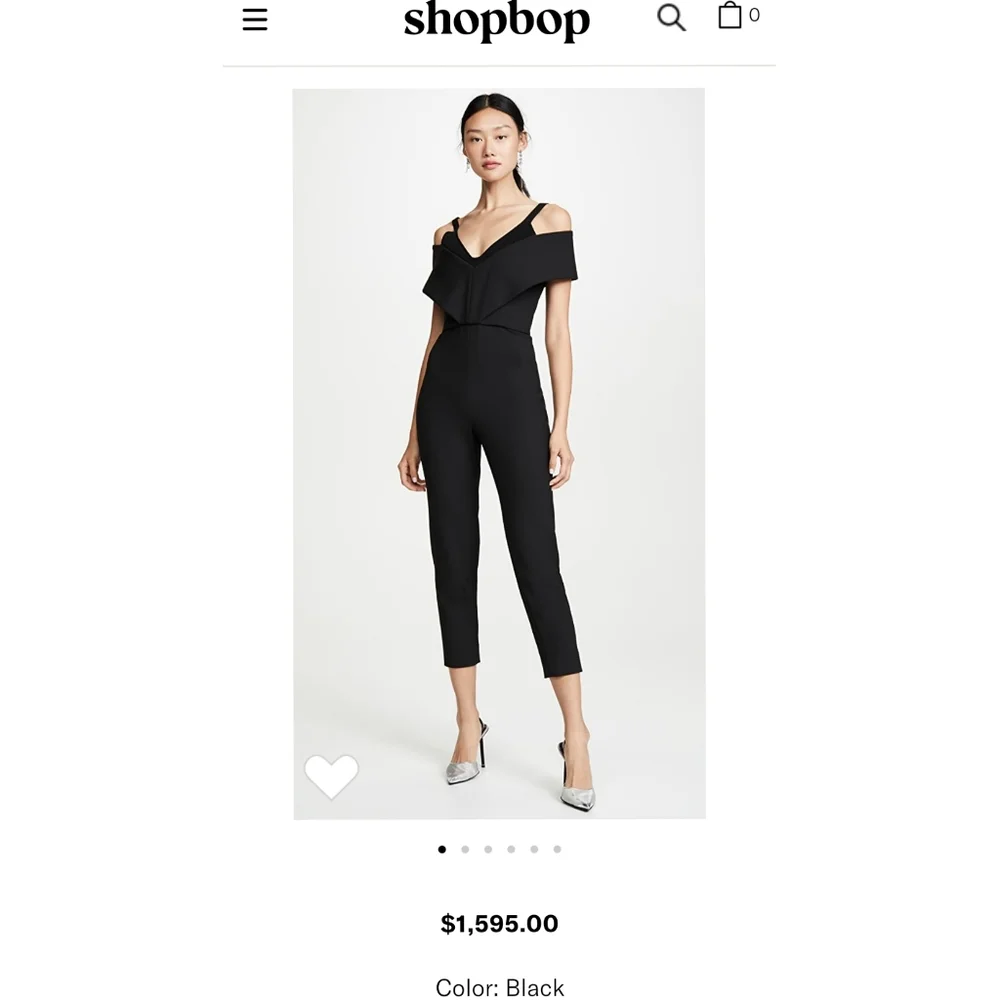 Cushnie et Ochs Off Shoulder Cropped Jumpsuit - Picture 7 of 7